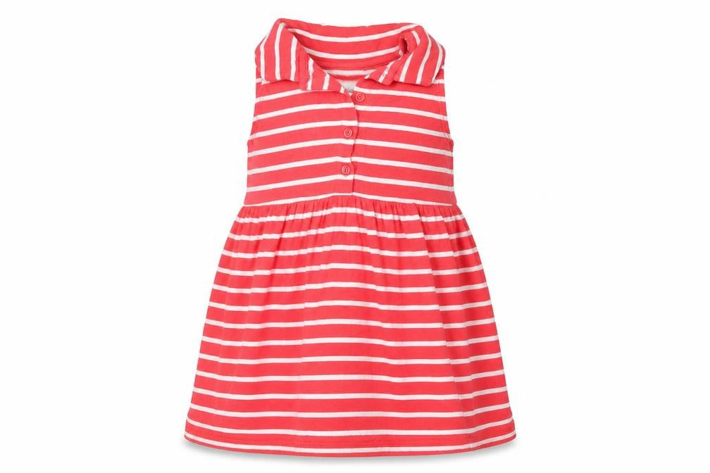Next Girls Red Striped Jersey Fit & Flare  Size 18-24 Months