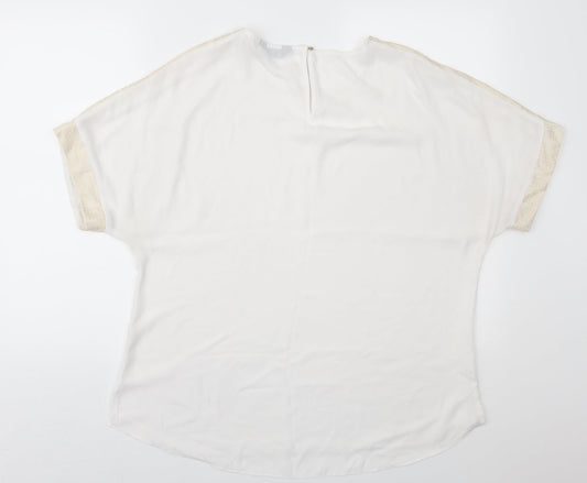 Blue Chameleon Womens White   Basic Blouse Size 16