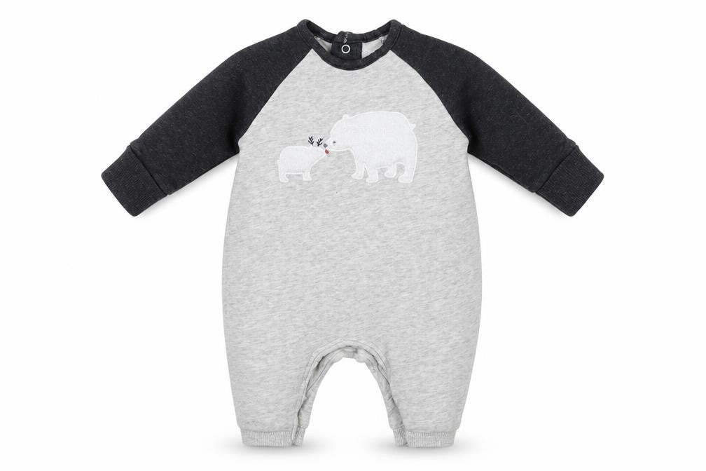 Matalan Baby Grey Geometric Jersey Babygrow One-Piece Size 0-3 Months  - Polar Bear