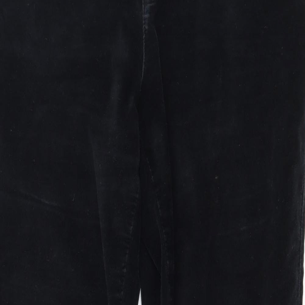Phase Eight Womens Black  Velour Trousers  Size 36 in L28 in