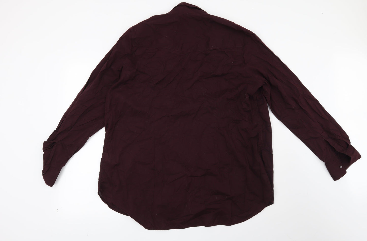 H&M Mens Red    Button-Up Size L