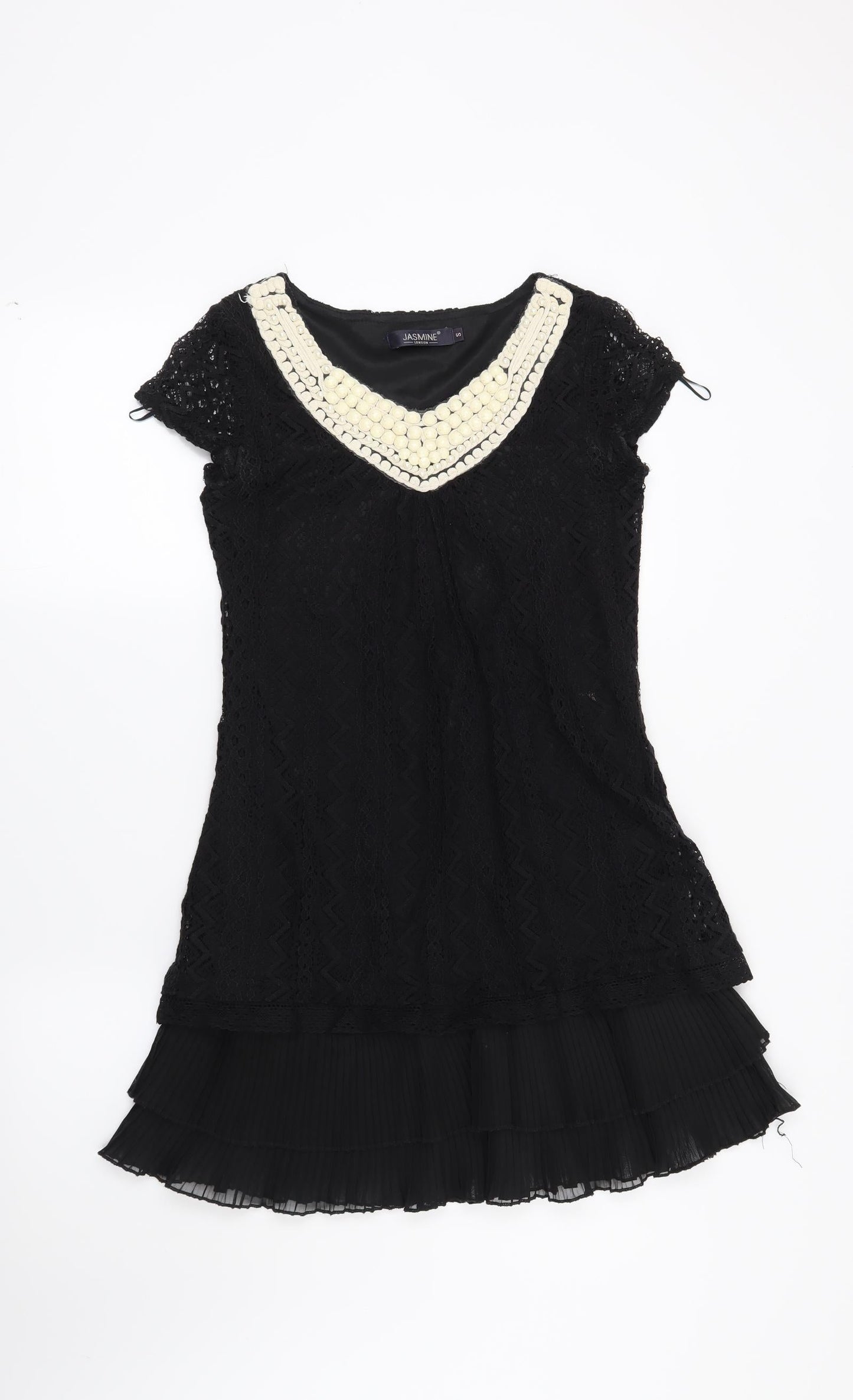 Preworn Womens Black Geometric  Fit & Flare  Size S
