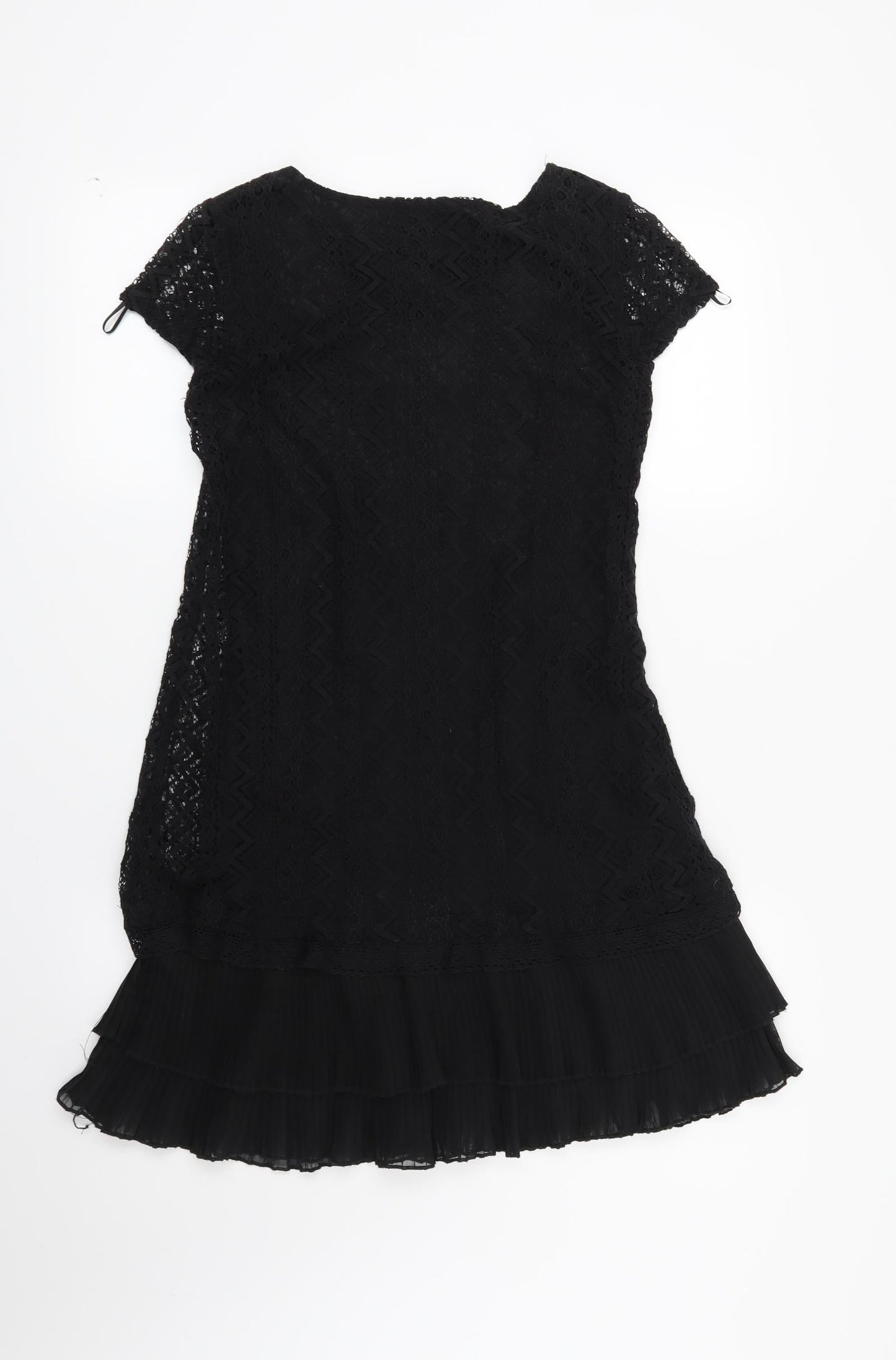 Preworn Womens Black Geometric  Fit & Flare  Size S