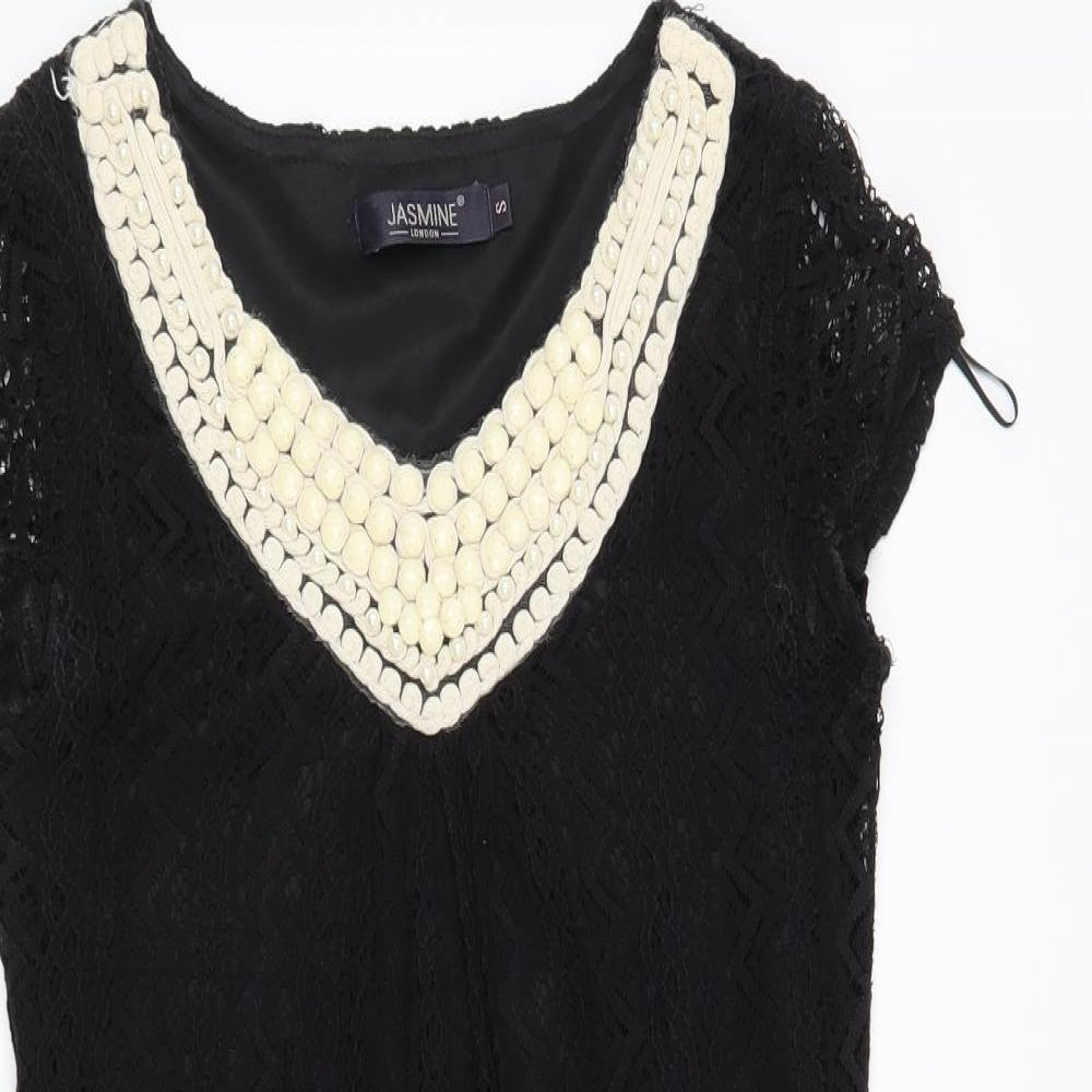 Preworn Womens Black Geometric  Fit & Flare  Size S