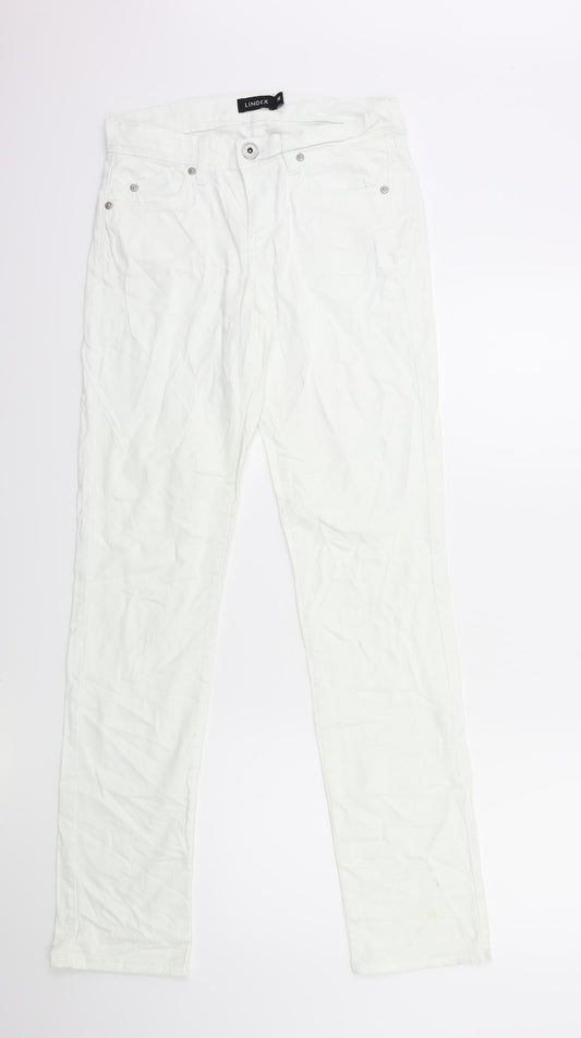 Lindex Womens White  Denim Straight Jeans Size 8 L32 in