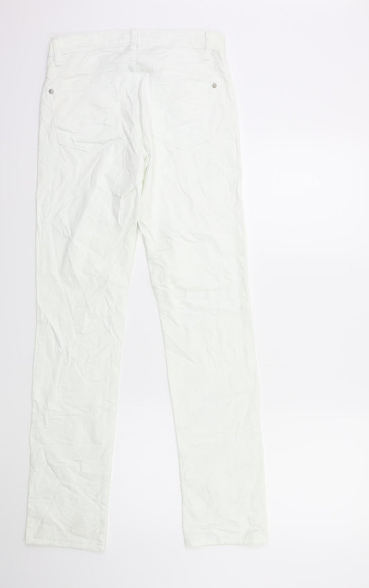 Lindex Womens White  Denim Straight Jeans Size 8 L32 in