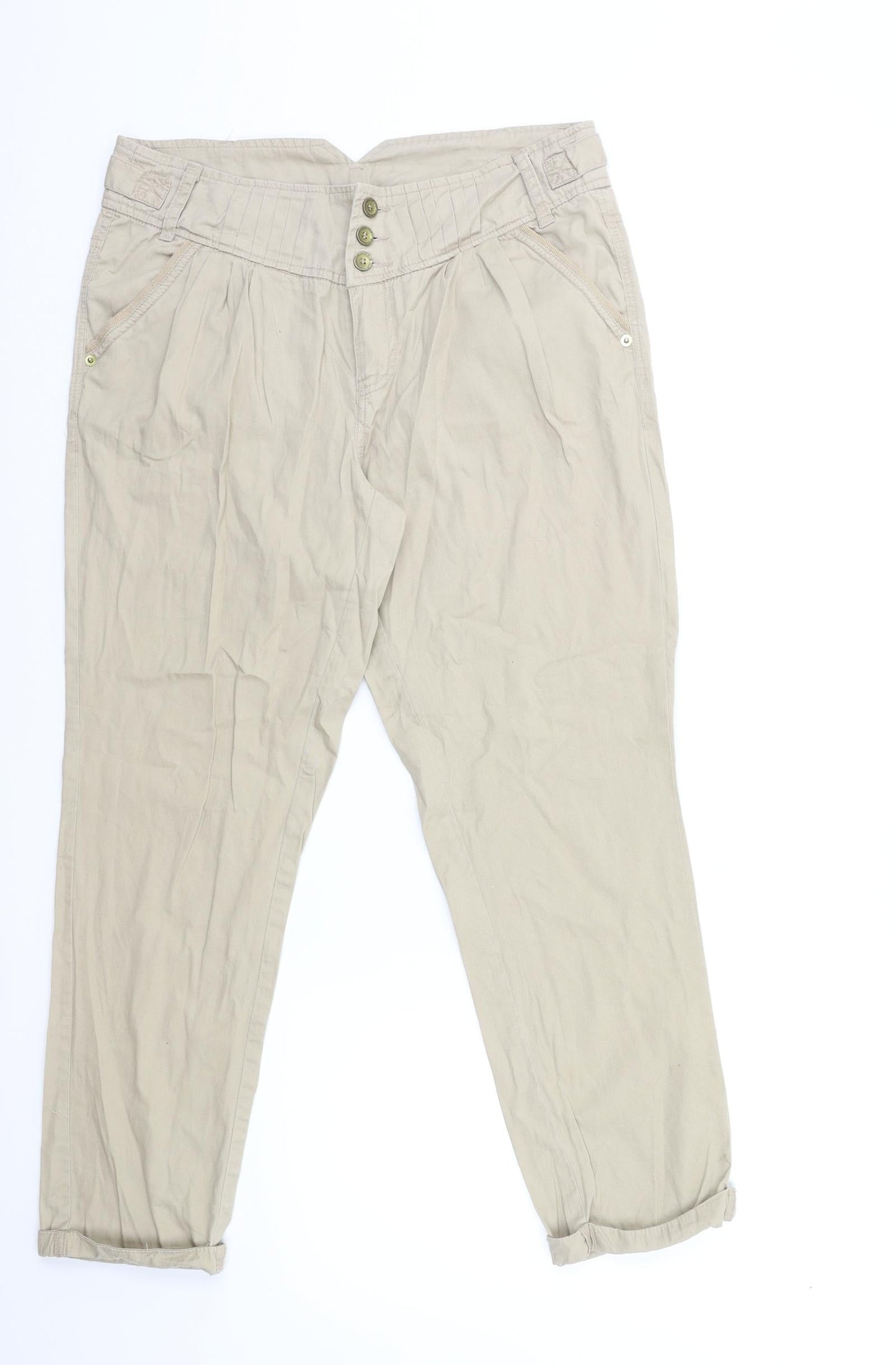 Preworn Womens Beige   Trousers  Size 30 in L25 in
