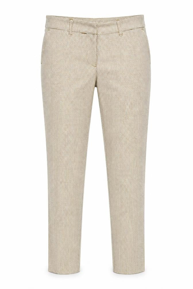 Preworn Womens Brown Houndstooth  Trousers  Size 30 in L28 in