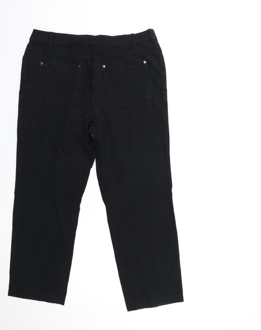 SHE Womens Black  Denim Tapered Jeans Size 14 L26 in