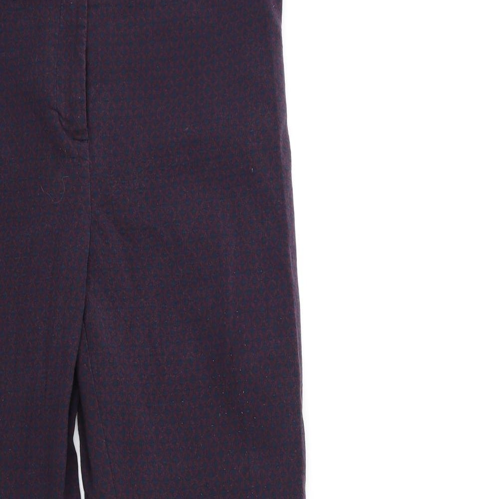 Phase Eight Womens Blue Geometric  Trousers  Size 14 L26 in