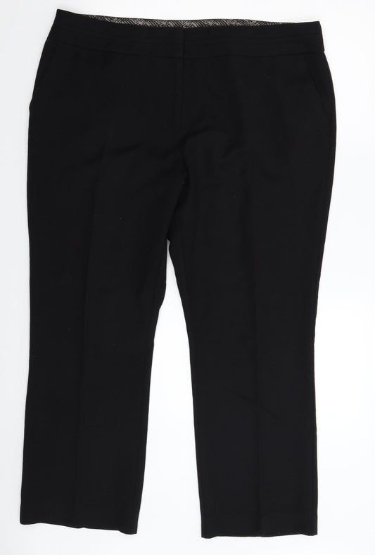 Preworn Womens Black   Trousers  Size 14 L29 in