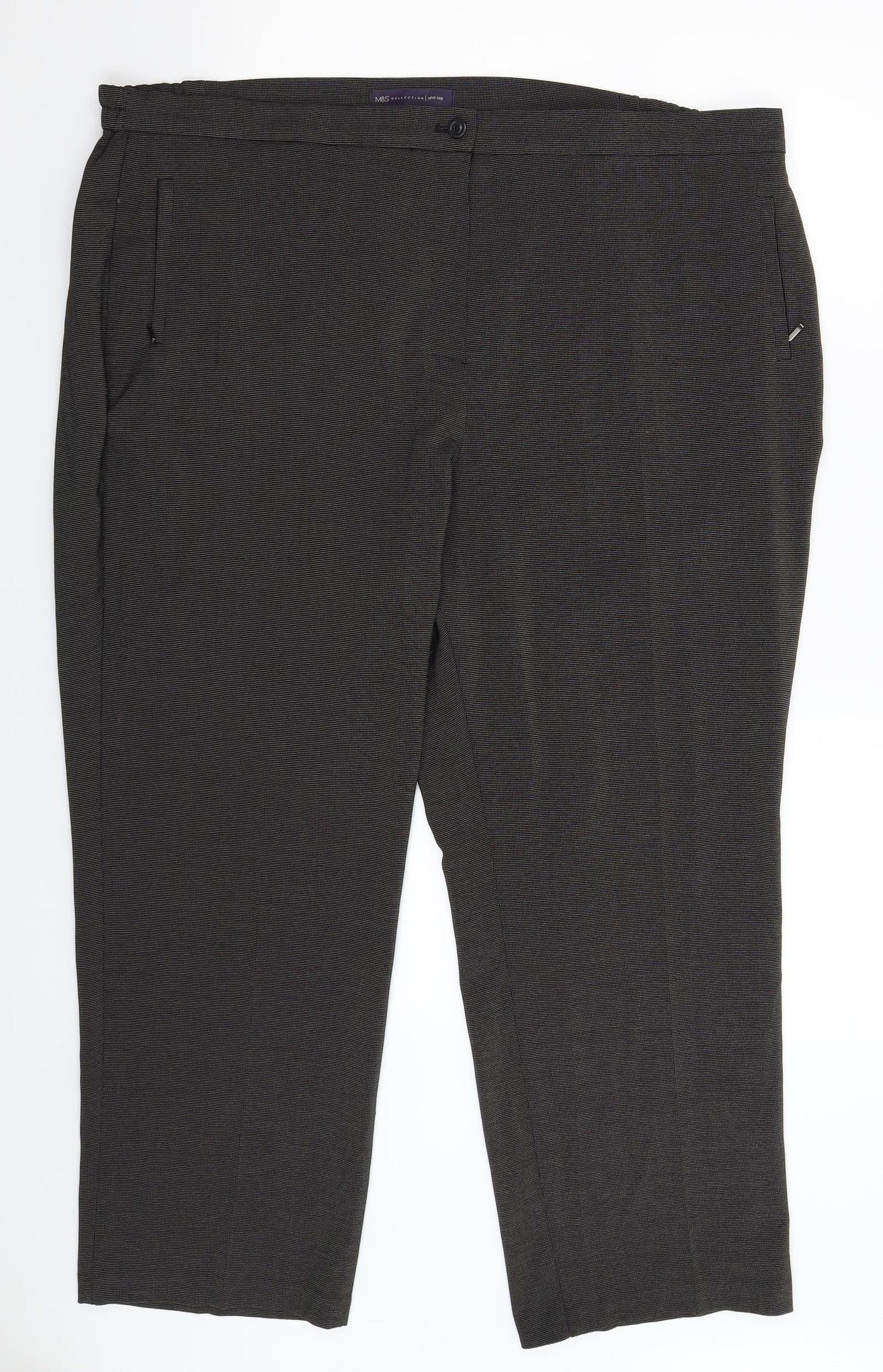 Marks and Spencer Womens Black   Trousers  Size 20 L28 in
