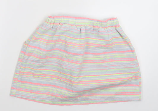 Nutmeg Girls Multicoloured Striped  A-Line Skirt Size 9-10 Years