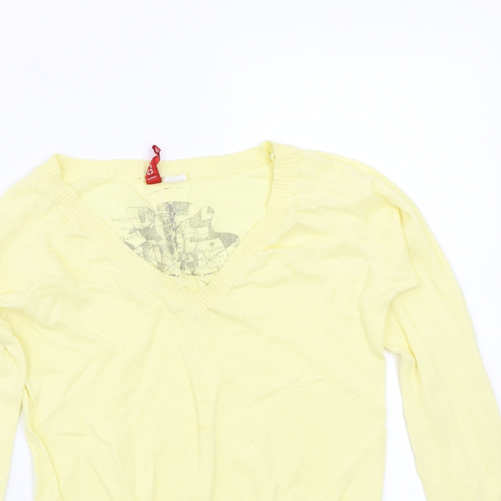H&M< Womens Yellow   Pullover Jumper Size 36