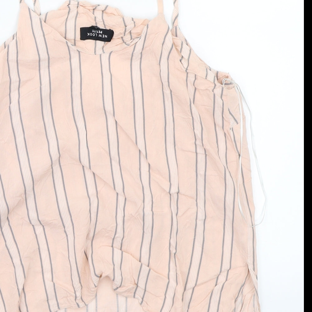 newlook Womens Pink Striped  Basic Blouse Size 10