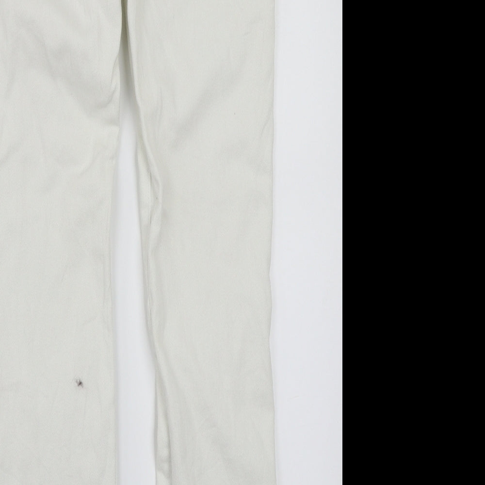 Preworn Womens White   Straight Jeans Size 36 L27 in