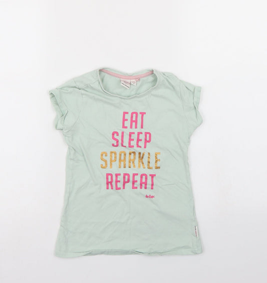 Lee Cooper Girls Green   Basic T-Shirt Size 7-8 Years