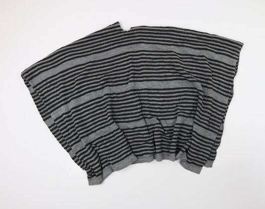 Principles Womens Grey Striped  Kimono Coatigan One Size