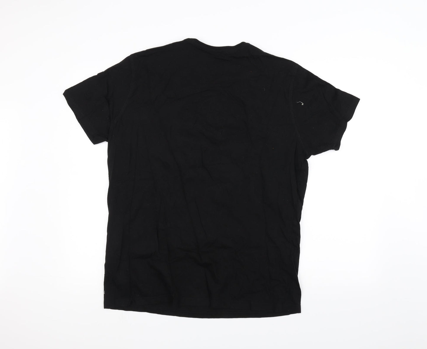 Identic Womens Black   Basic T-Shirt Size L