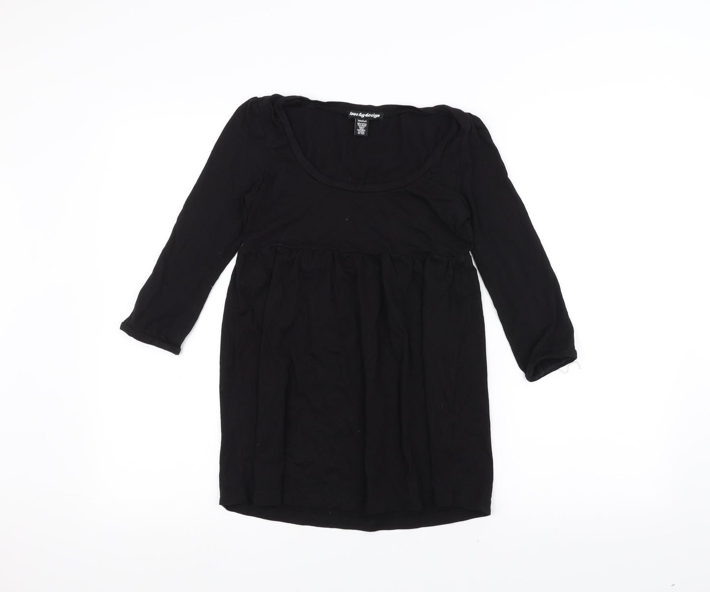 Love By Design Womens Black   Basic T-Shirt Size M