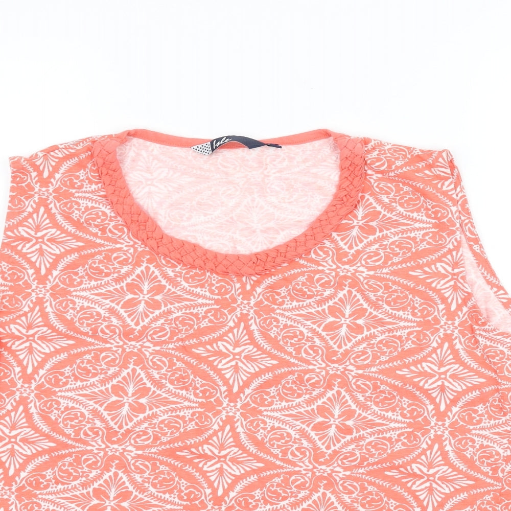 ISLE Womens Orange   Basic T-Shirt Size L