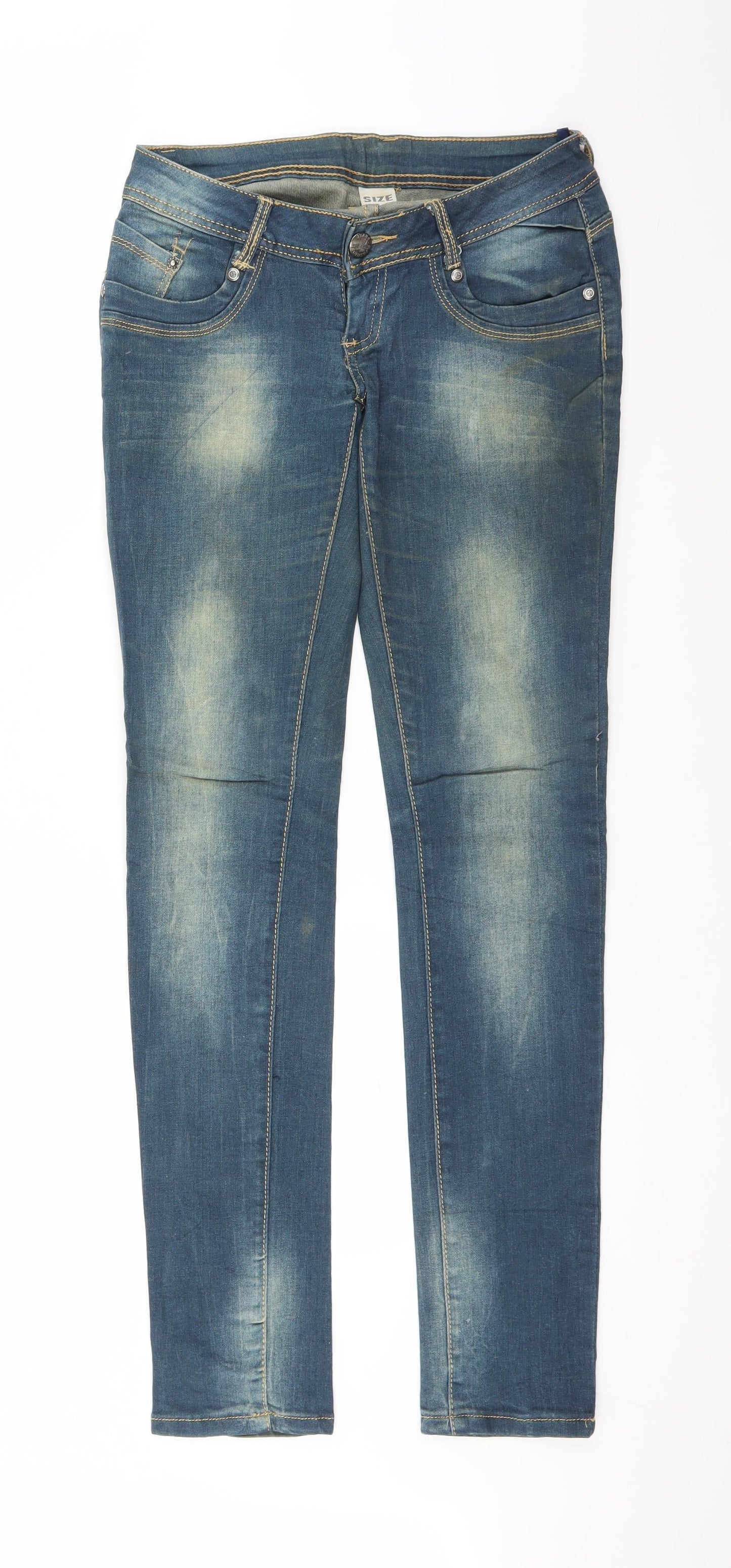 Preworn Womens Blue  Denim Straight Jeans Size M L31 in