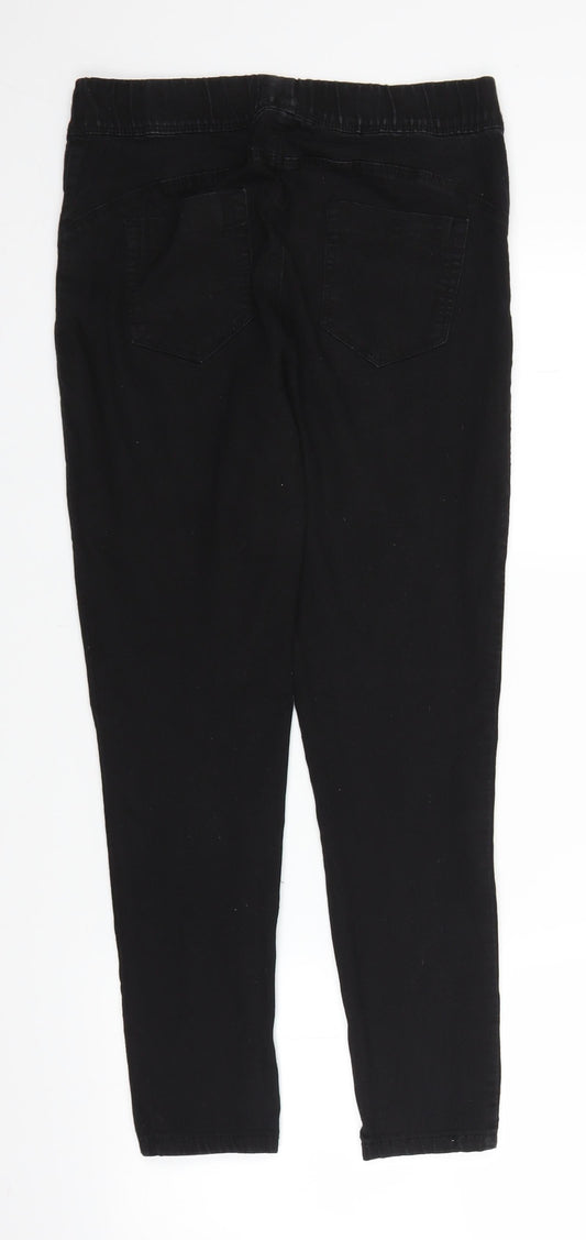 Denim & Co. Womens Black  Denim Straight Jeans Size 12 L25 in