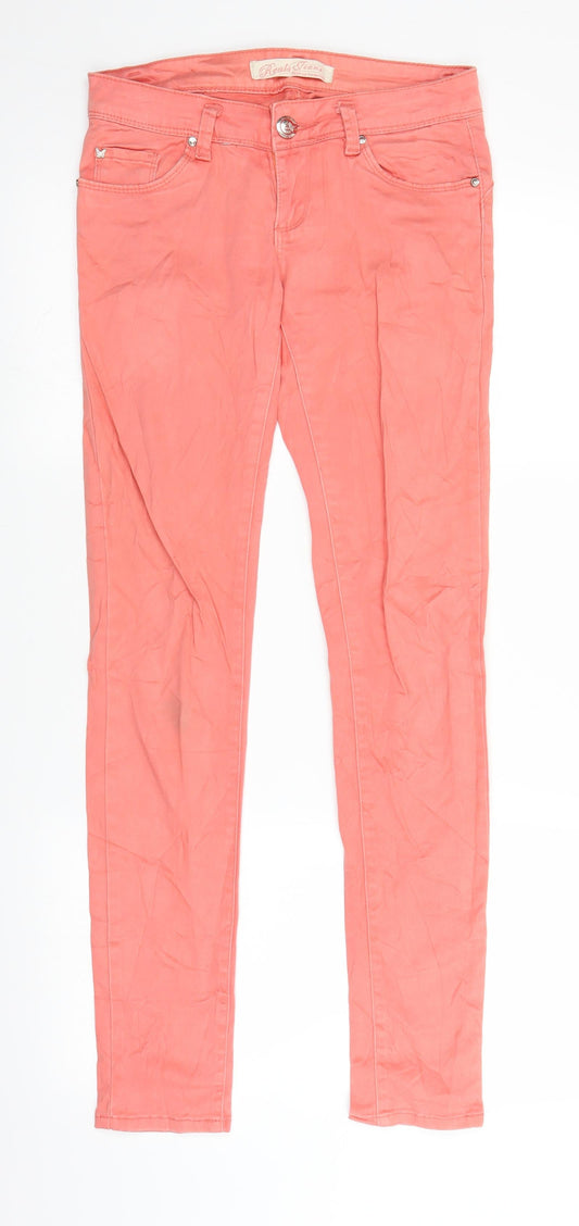 Reals Jeans Womens Pink  Denim Straight Jeans Size 29 in L30 in