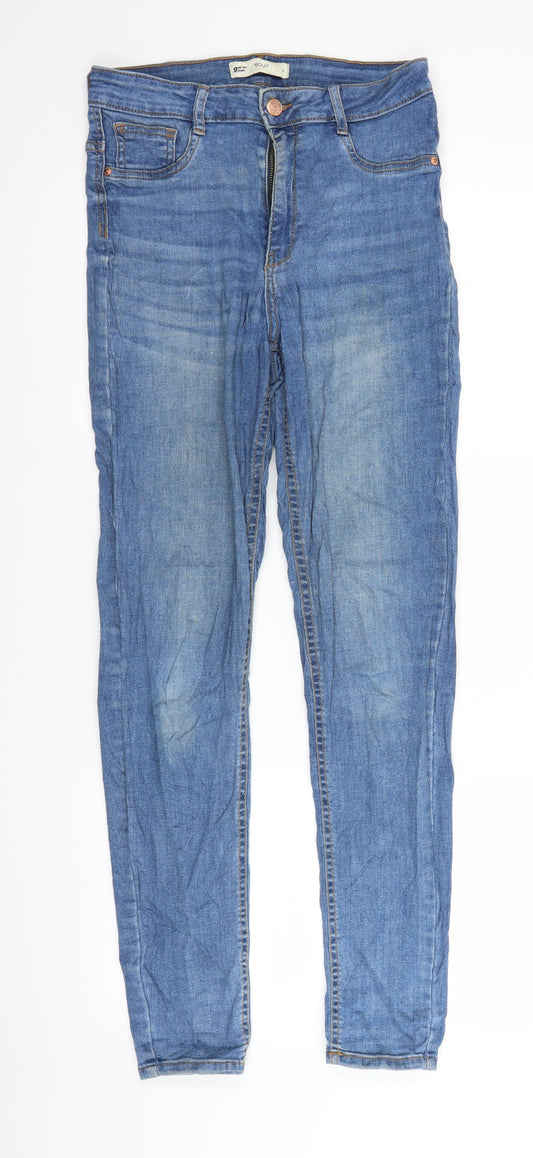 Molly Womens Blue  Denim Straight Jeans Size L L28 in