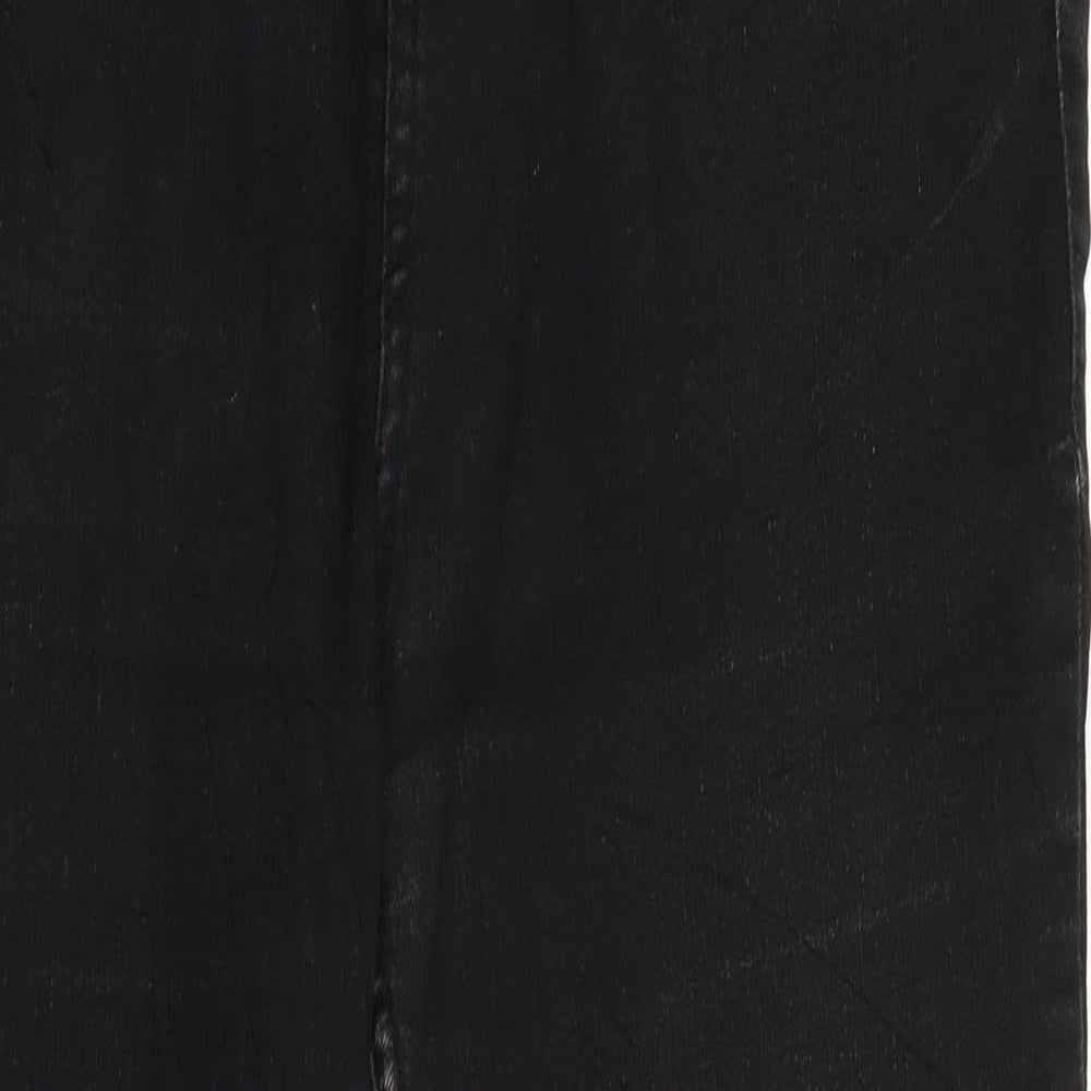 H&M Womens Black  Denim Straight Jeans Size 12 L29 in - highrib