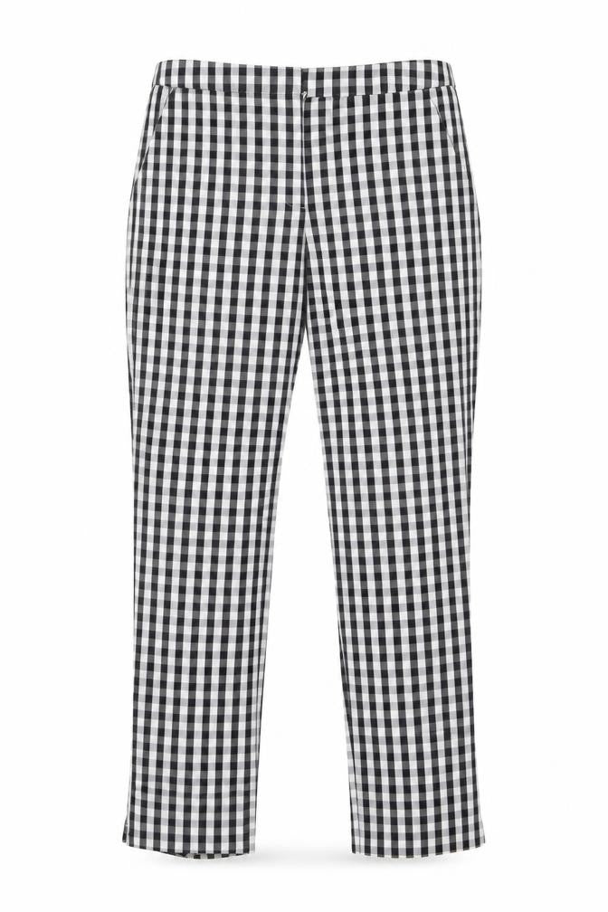 Peacocks Womens Black Check  Trousers  Size 10 L27 in