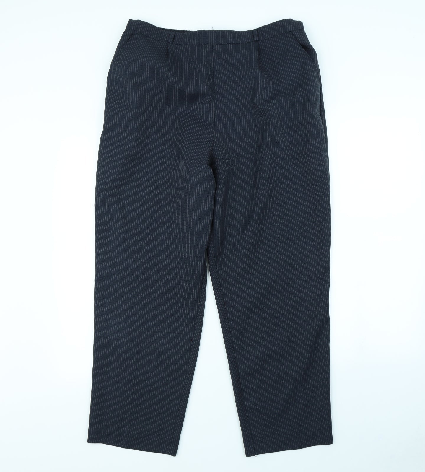 Classic Womens Blue Striped  Dress Pants Trousers Size 18 L30 in