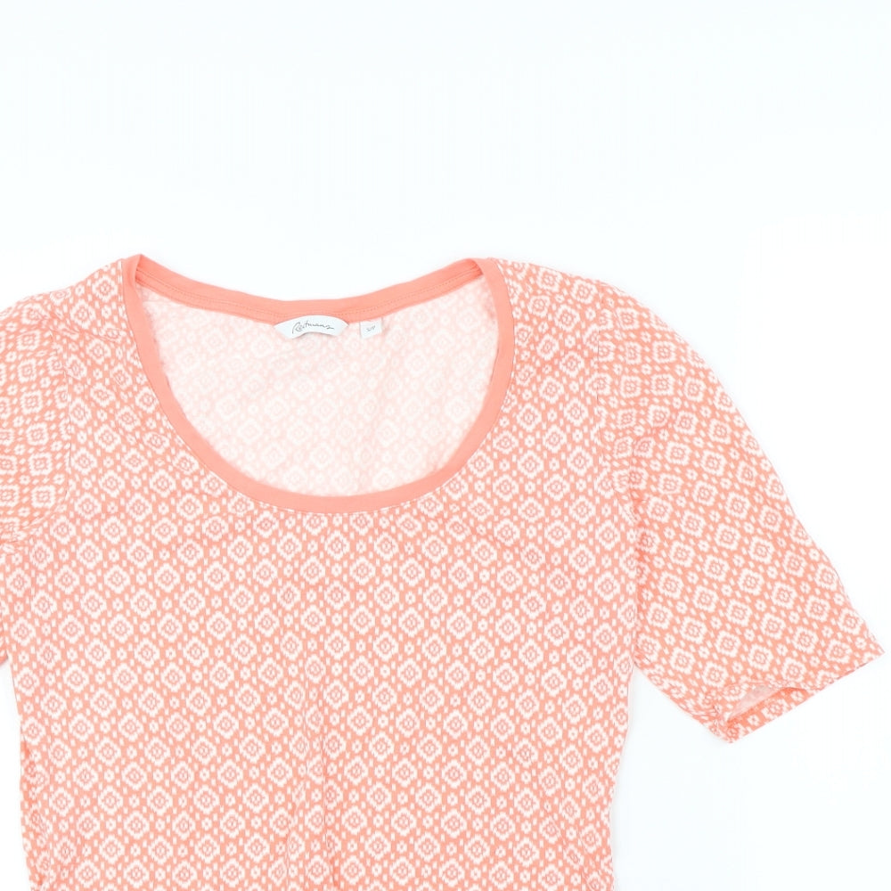 Reitmans Womens Pink Geometric  Basic T-Shirt Size S