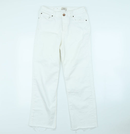Pulz Womens White   Straight Jeans Size 30 in L30 in