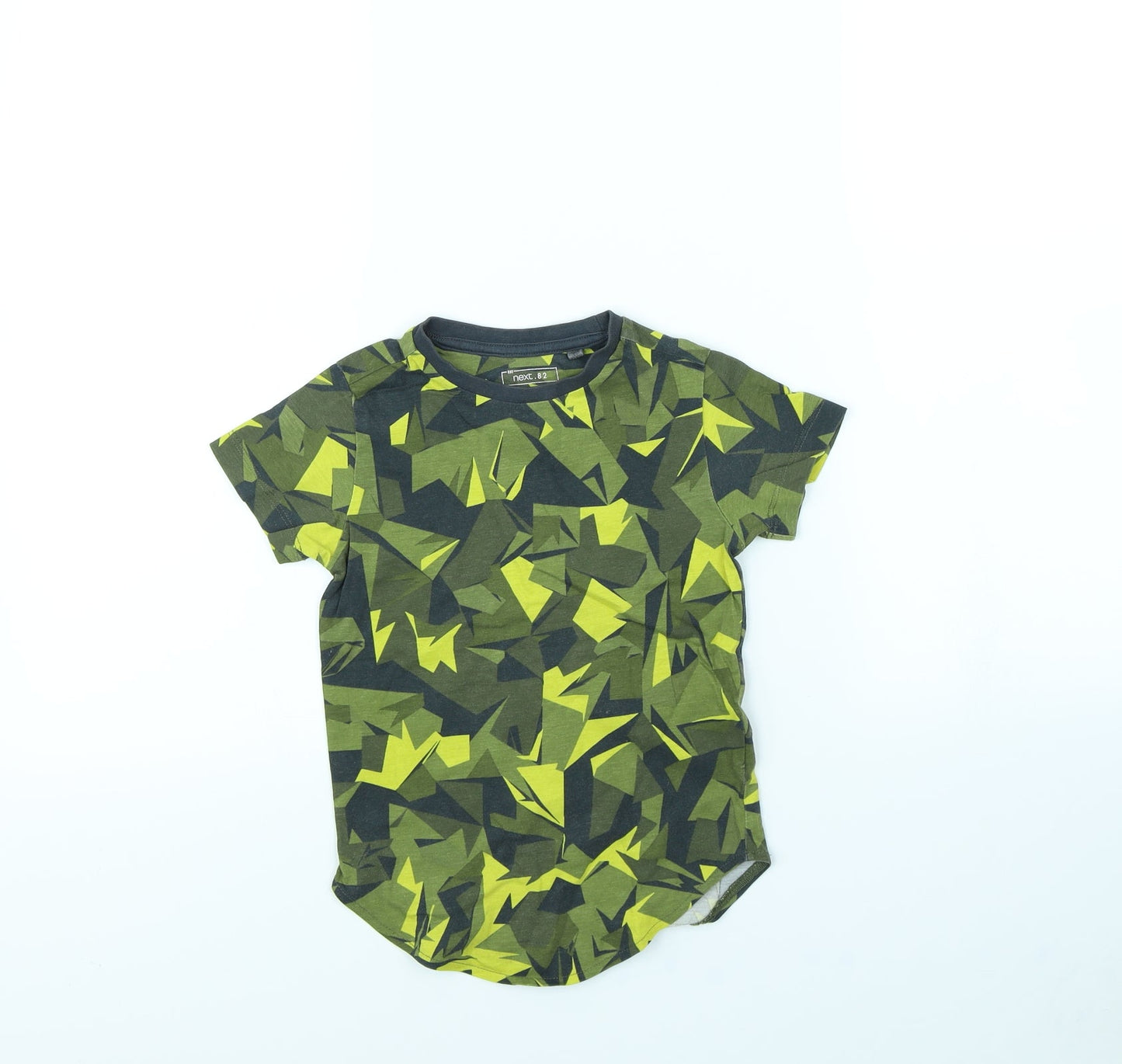 NEXT Boys Green Argyle/Diamond  Basic T-Shirt Size 4 Years