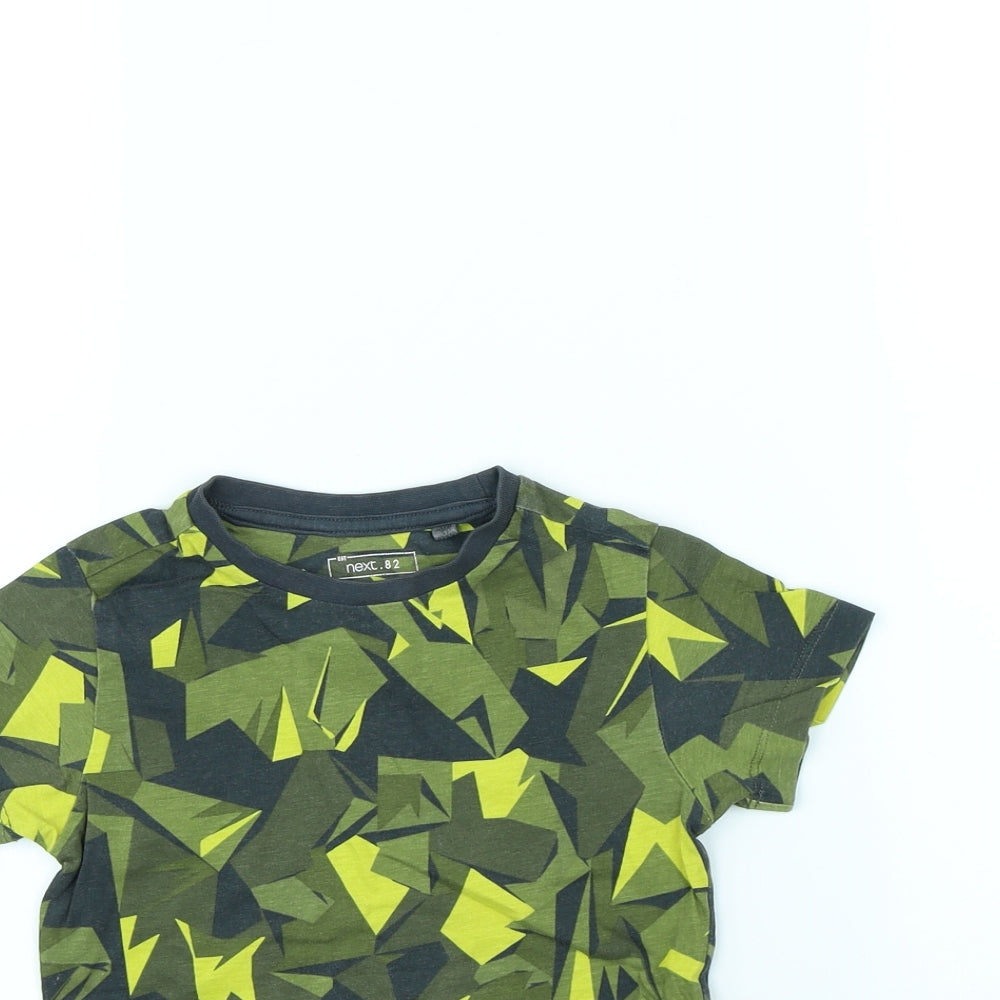 NEXT Boys Green Argyle/Diamond  Basic T-Shirt Size 4 Years