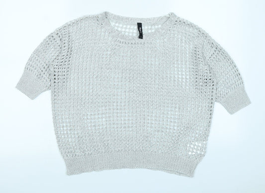Flame Womens Silver   Pullover Jumper Size S