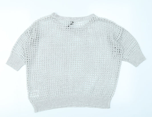 Flame Womens Silver   Pullover Jumper Size S