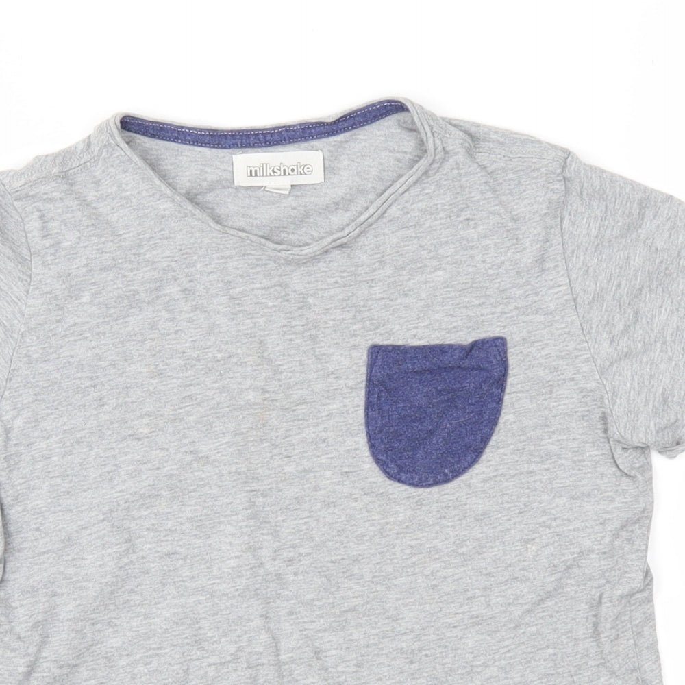 Milkshake Boys Grey  Jersey Basic T-Shirt Size 6 Years
