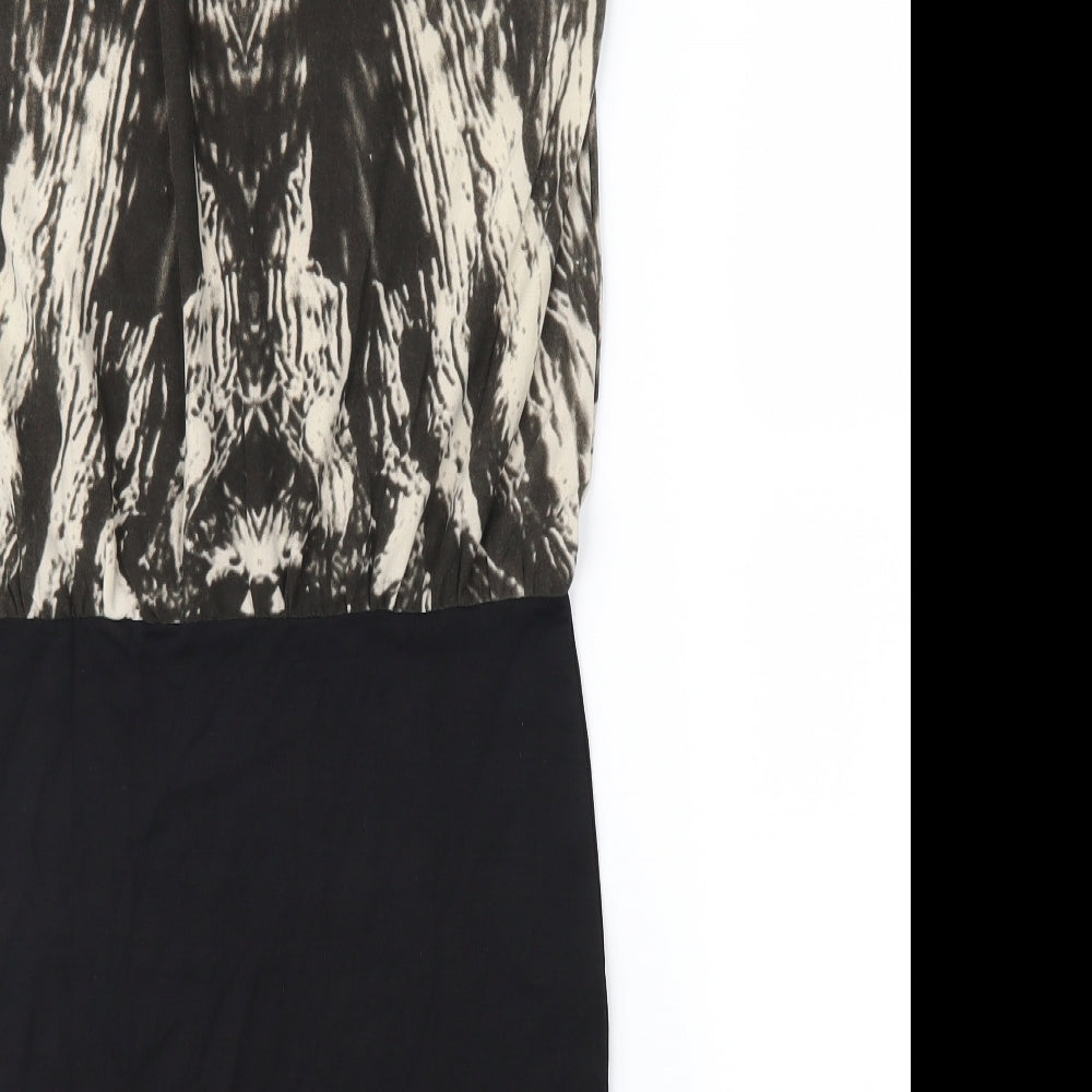 Truly Mine Womens Black Geometric  Shift  Size 8