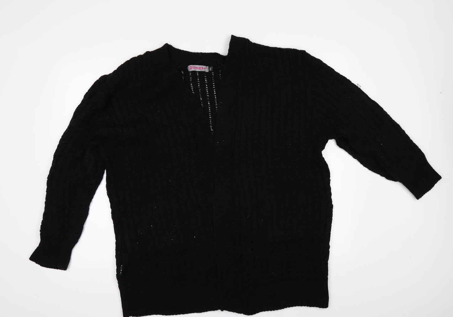 Glimpse Womens Black   Cardigan Jumper Size 2XL