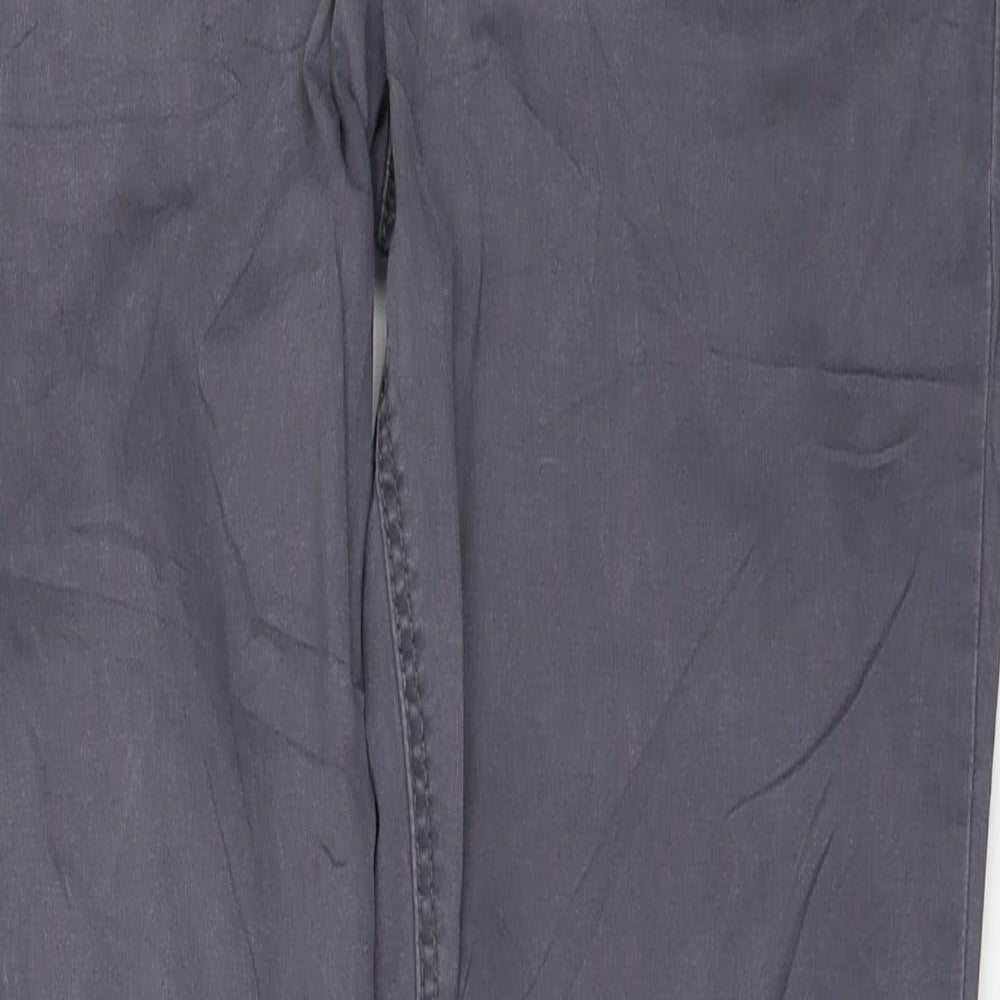 H&M Womens Grey  Denim Straight Jeans Size 12 L32 in