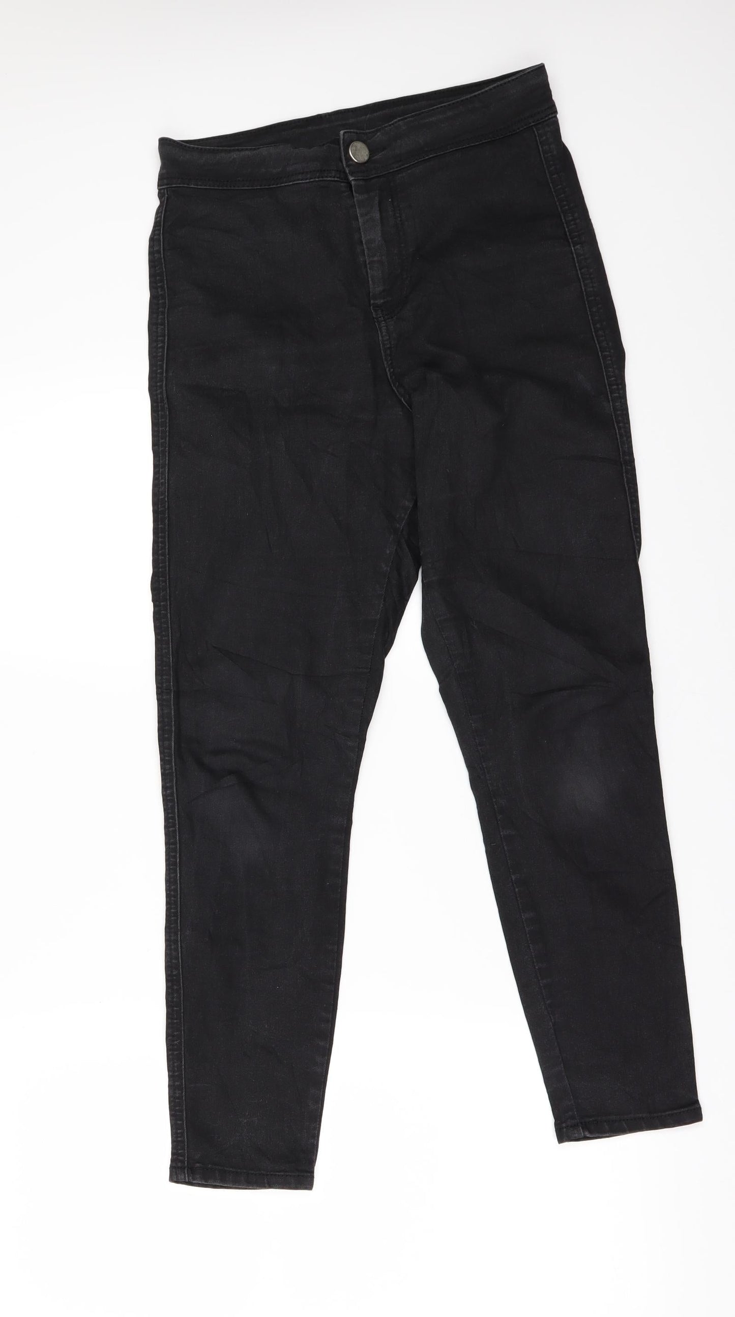 Preworn Womens Black  Denim Skinny Jeans Size 28 in L26 in