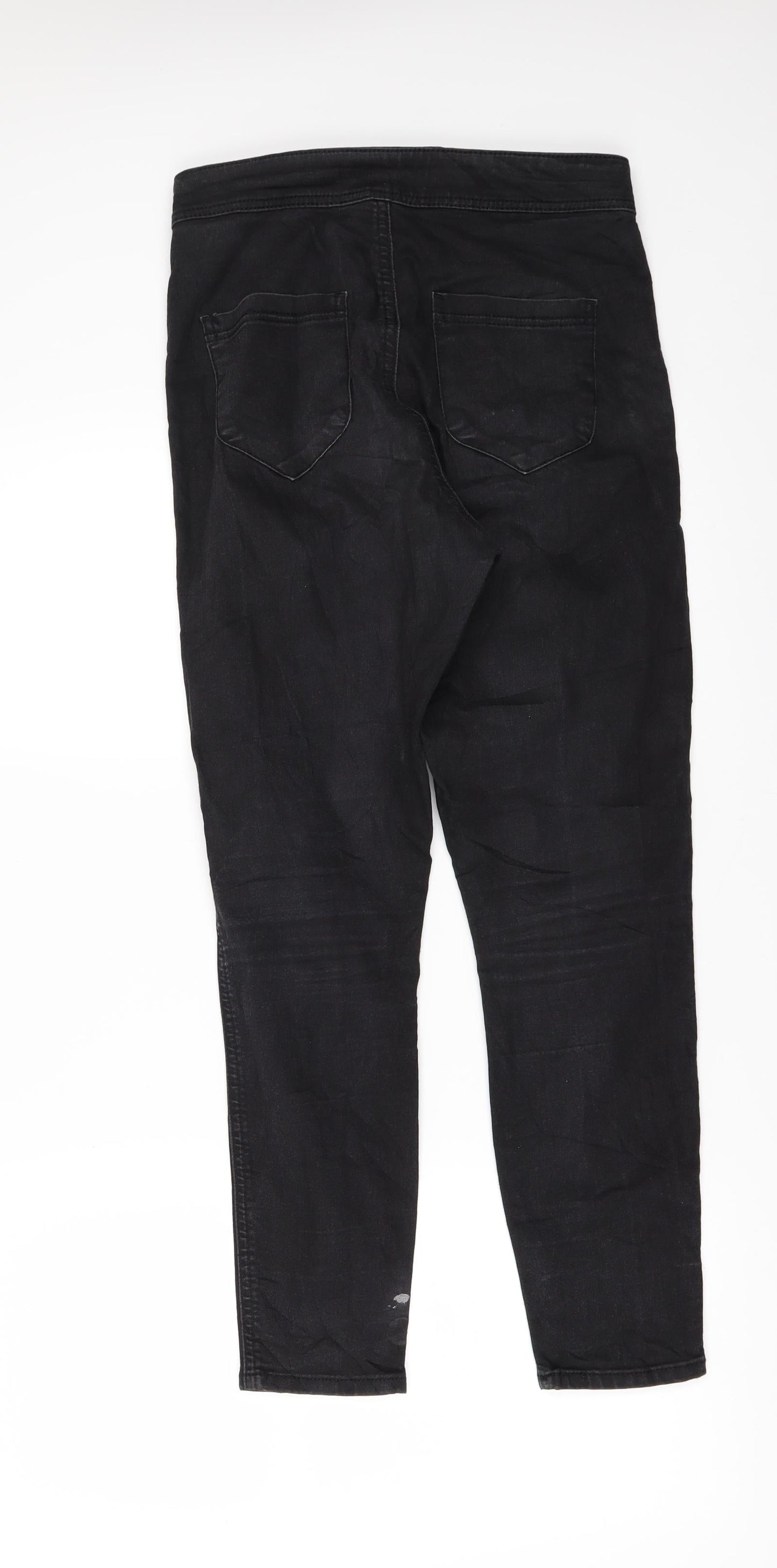 Preworn Womens Black  Denim Skinny Jeans Size 28 in L26 in