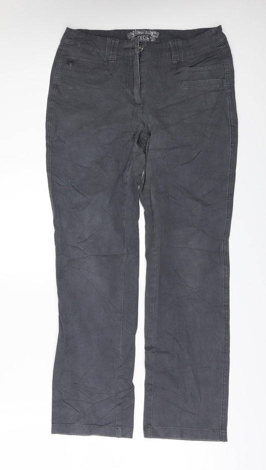 Cecil Womens Grey  Denim Straight Jeans Size 28 in L28 in