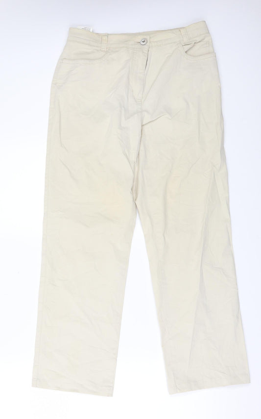 Toni Womens Beige   Chino Trousers Size 14 L26 in