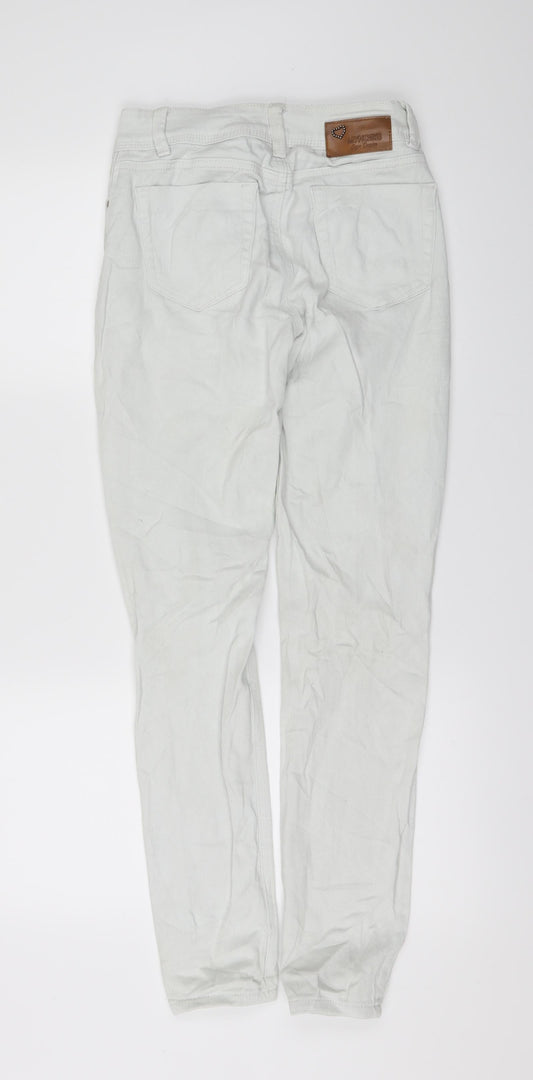 My Hailys Womens White  Denim Skinny Jeans Size XS L29 in