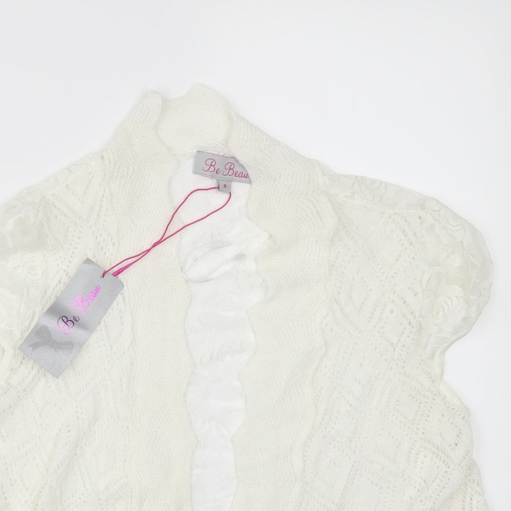 Be Beau Womens Ivory   Cardigan Jumper Size 8