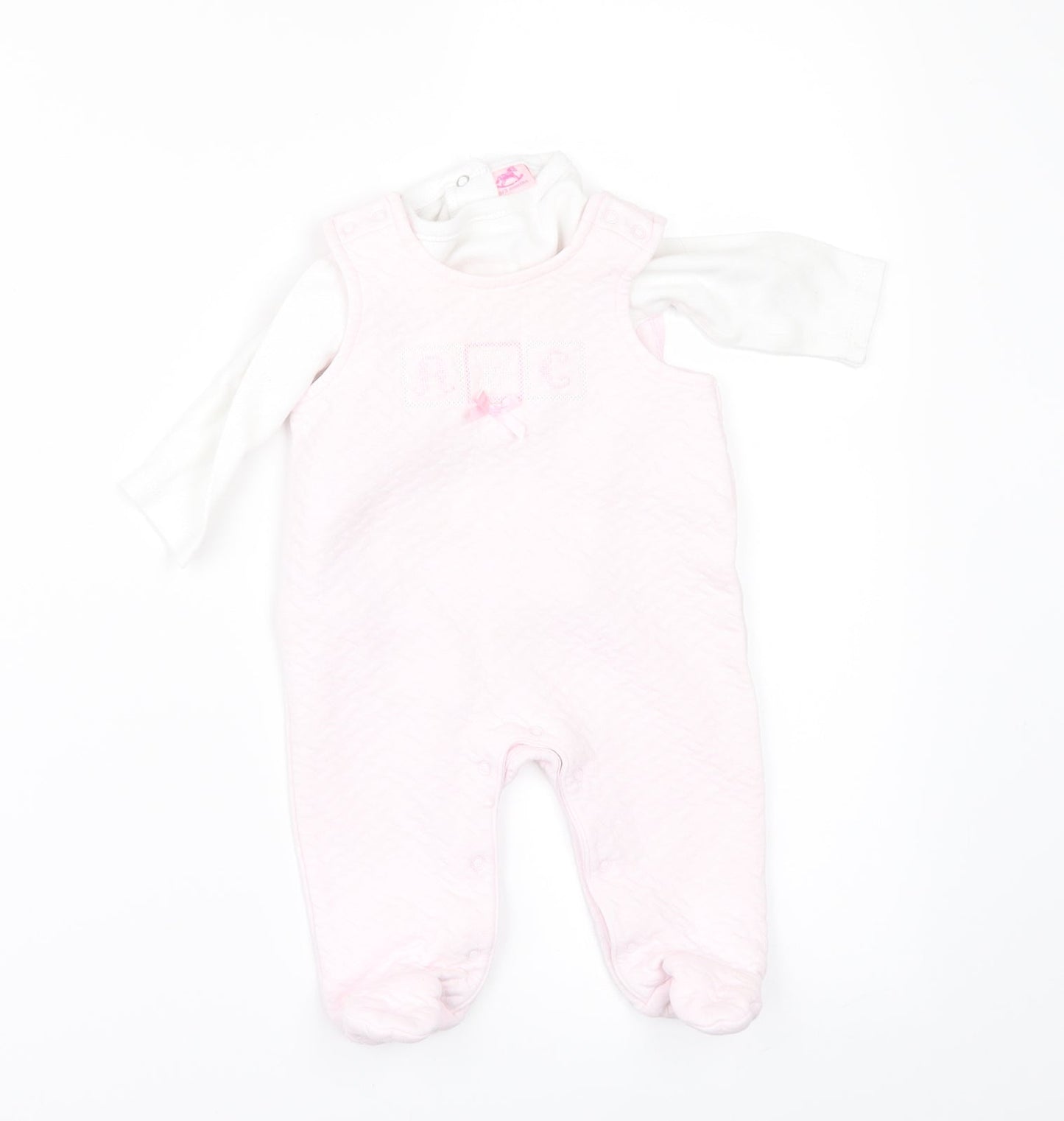 rock a bye Girls Pink   Romper One-Piece