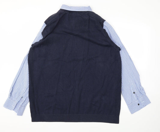 Easy Mens Blue Check   Polo Size 2XL